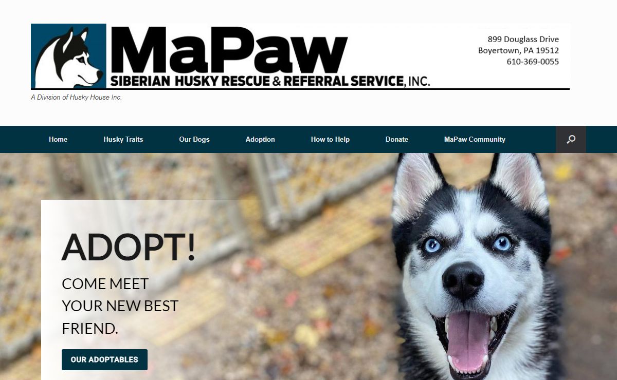 MaPaw Siberian Husky Rescue & Referral Service – A Division of Husky House Inc.
