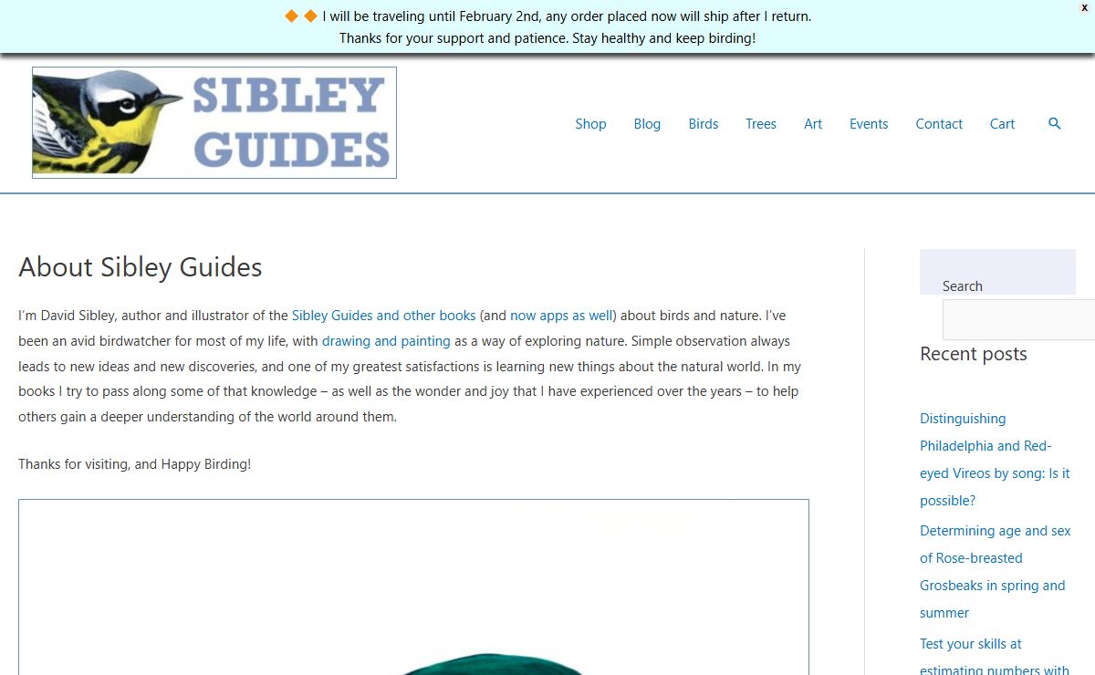 Sibley Guides – Identification of North American birds and trees