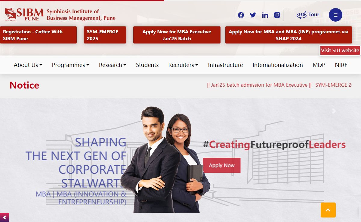 Best MBA Colleges in Pune | SIBM, Pune
