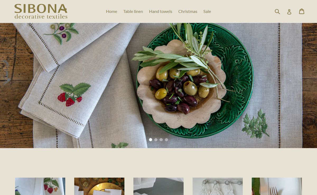Embroidered white cotton napkins, hand towels & bags – Sibona
