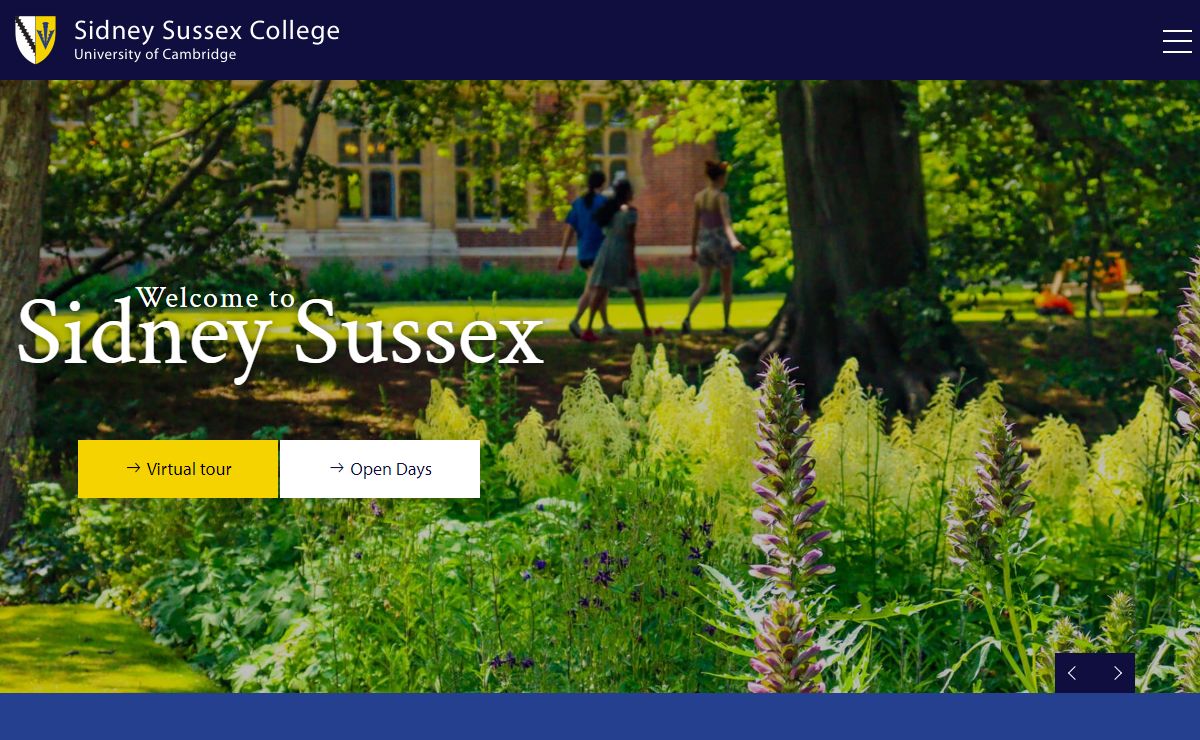 Welcome | Sidney Sussex College Cambridge