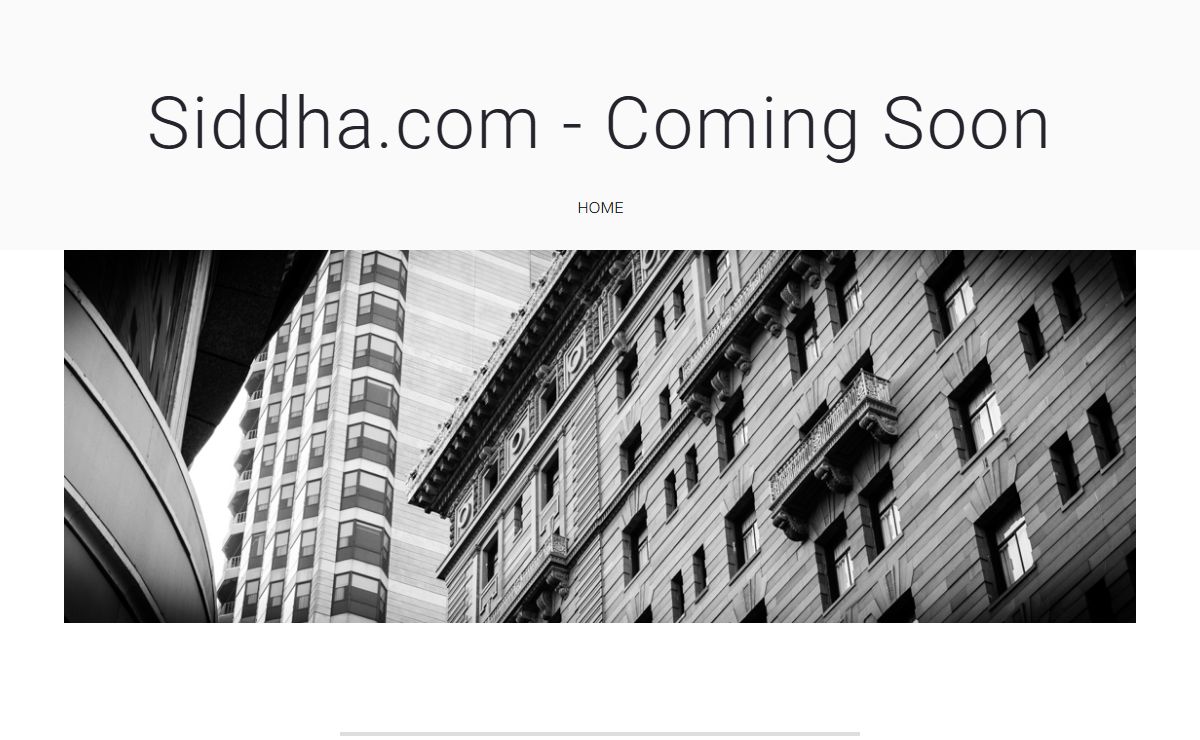 Siddha.com - Coming Soon - home