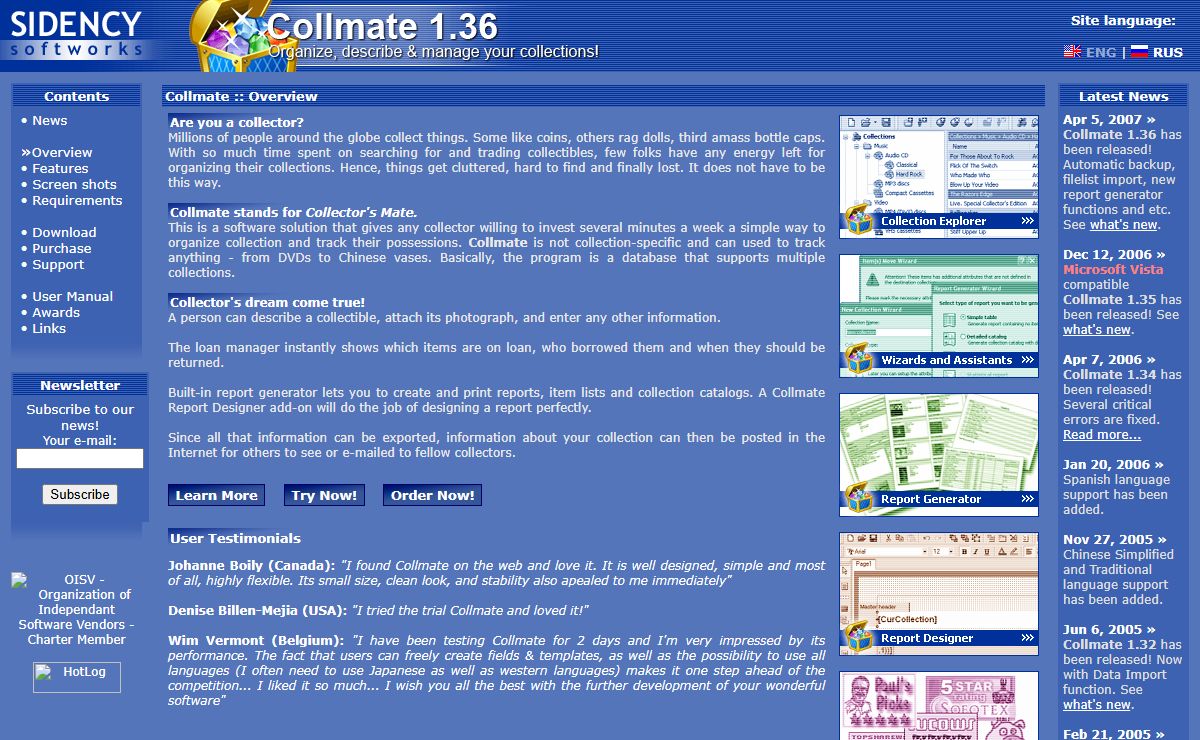 Sidency Softworks :: Collmate