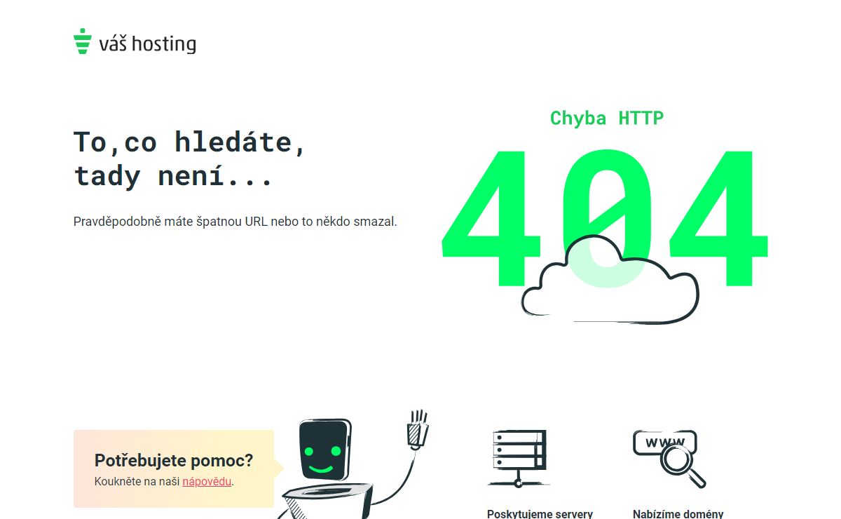 Váš Hosting - Chyba 404