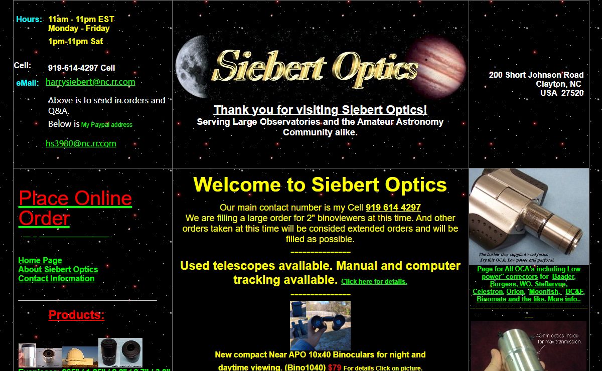 Siebert Optics - Home Page