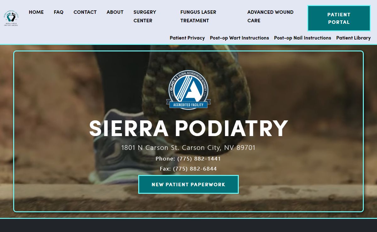 Carson City Podiatrist - Sierra Podiatry Center - Foot Doctor Carson City, NV