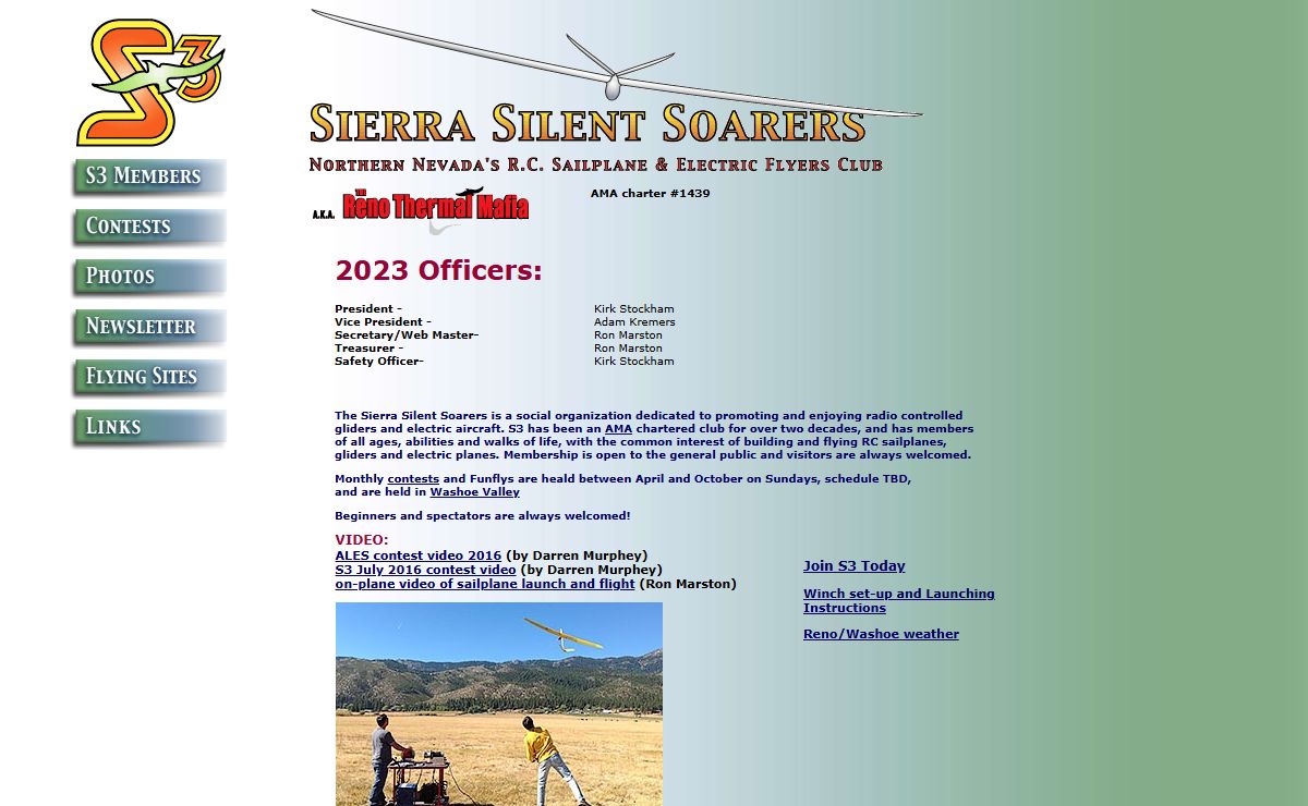 Sierra Silent Soarers - Northern Nevada's Sailplane and Electric RC Club