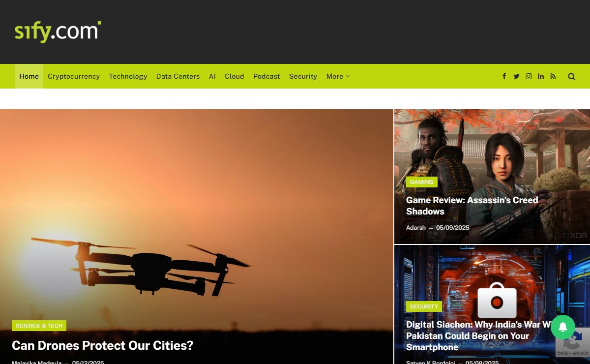 Sify - Find engaging, reader-friendly Tech stories