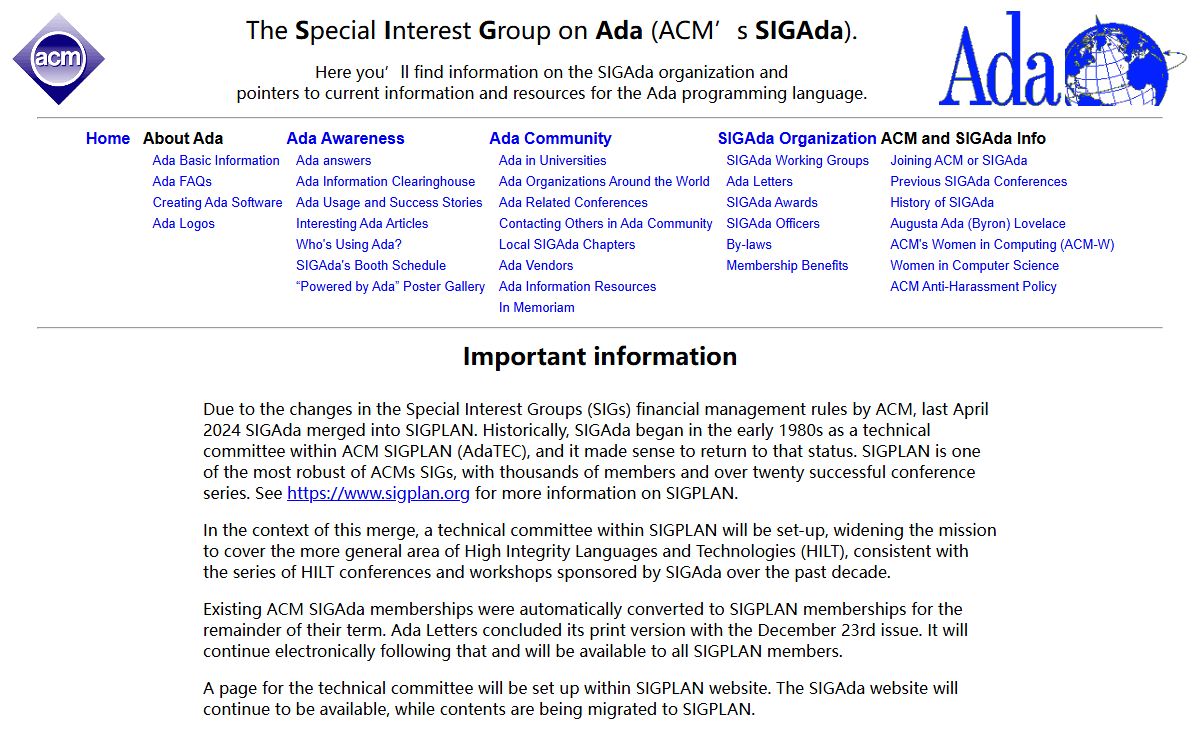 ACM SIGAda Home Page