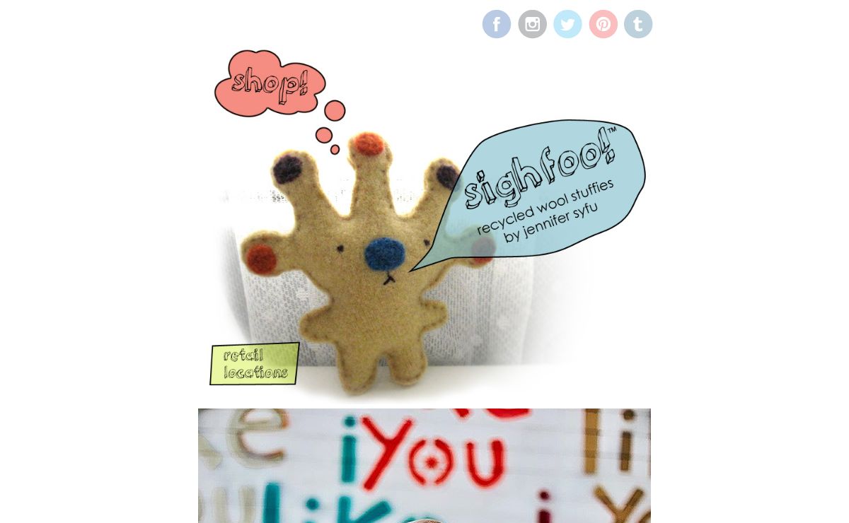 sighfoo: T-shirts & recycled wool stuffies