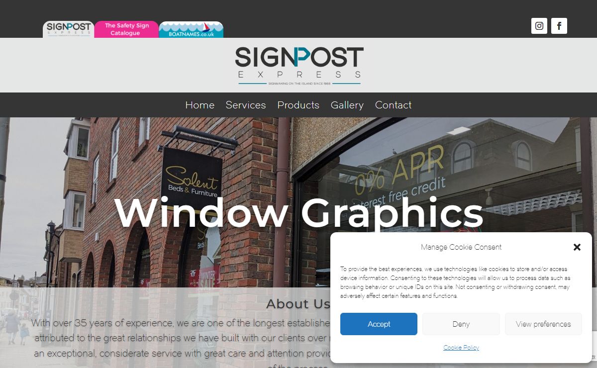 Signpost Express for sign makers & sign writers based on the Isle of Wight