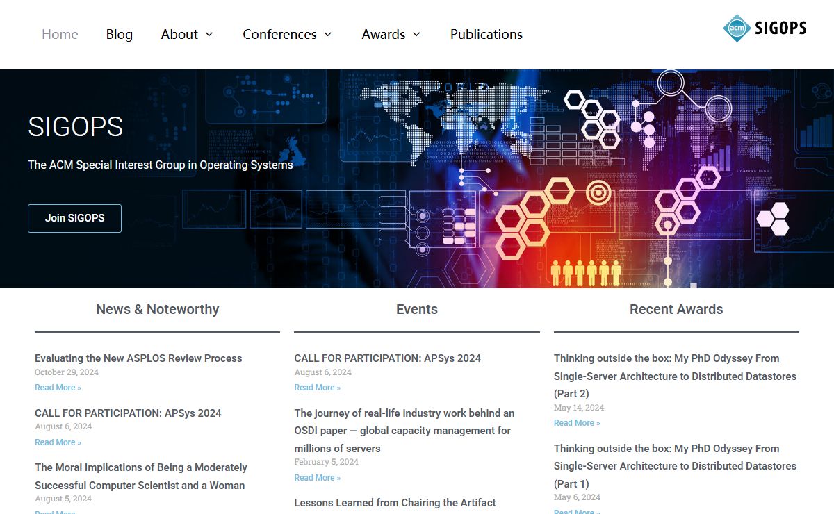 ACM SIGOPS – ACM Special interest Group in Operating Systems