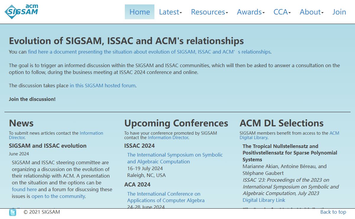 SIGSAM Home Page