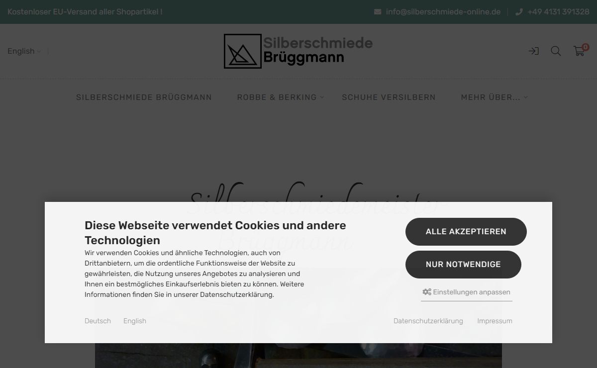 Silberschmiede Brüggmann - Handgearbeitete Silberwaren, Reparaturen - Robbe & Berking Silber