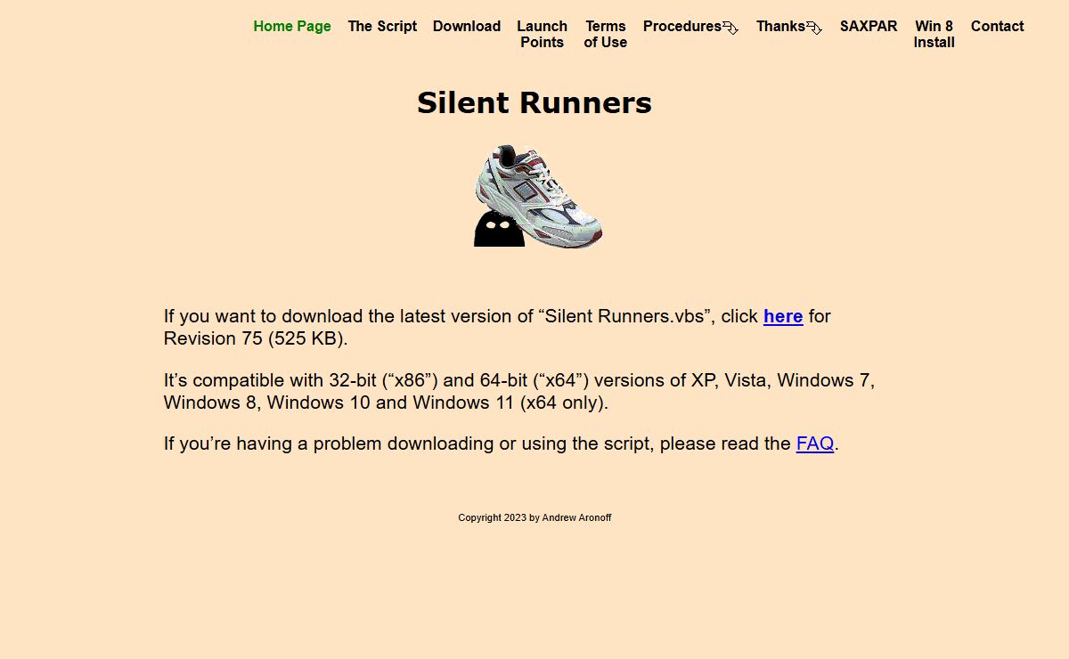 Silent Runners - Adware? Disinfect, don't reformat!