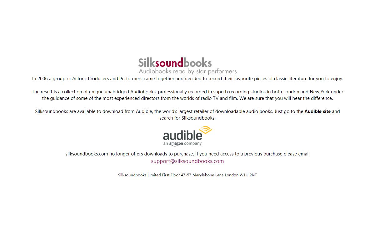 Silksoundbooks now available on Audible