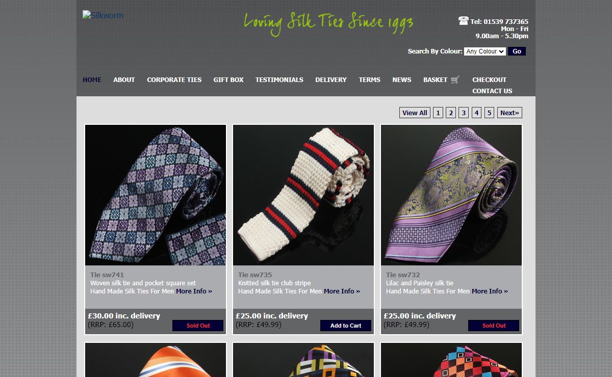 Designer Men Silk Ties Manufacturers UK - Silkworm Ties Shop Online