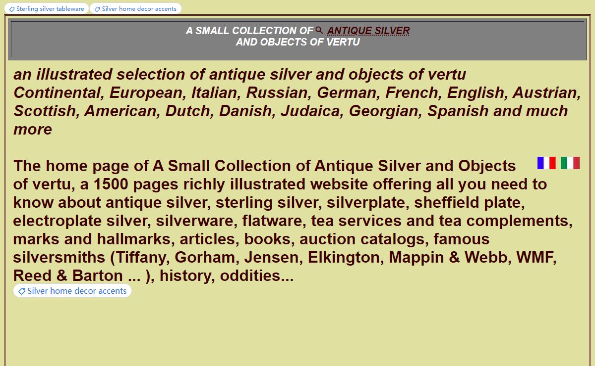 a small collection of antique silver and objects of vertu
