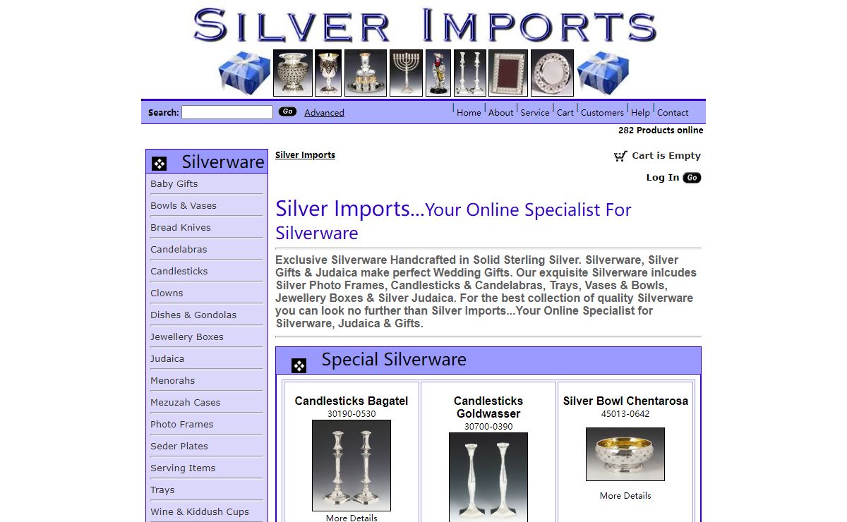 Silver Imports - Silverware,Silver Gifts,Sterling Silver,Judaica