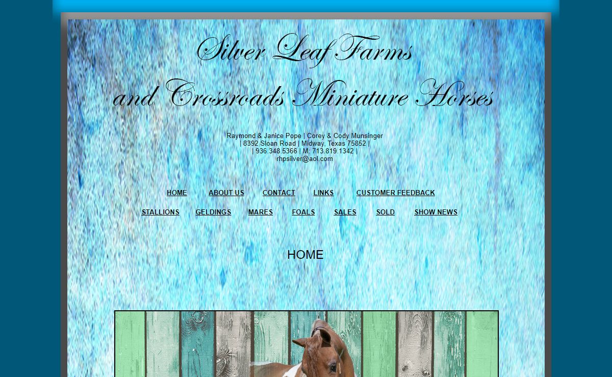 SILVER LEAF FARMS AND CROSSROADSMINIATURES.htm
