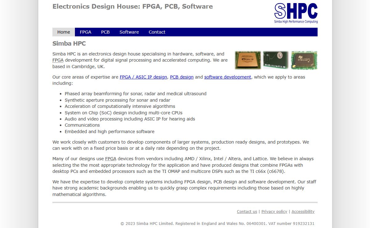 Simba HPC | Electronics Design House: FPGA, PCB, Software