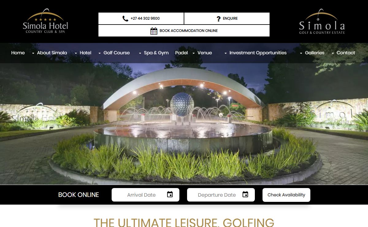 The Ultimate Leisure, Golfing and Residential Destination - Simola Hotel & Country Estate