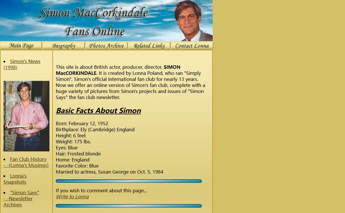 Simon MacCorkindale Fans
