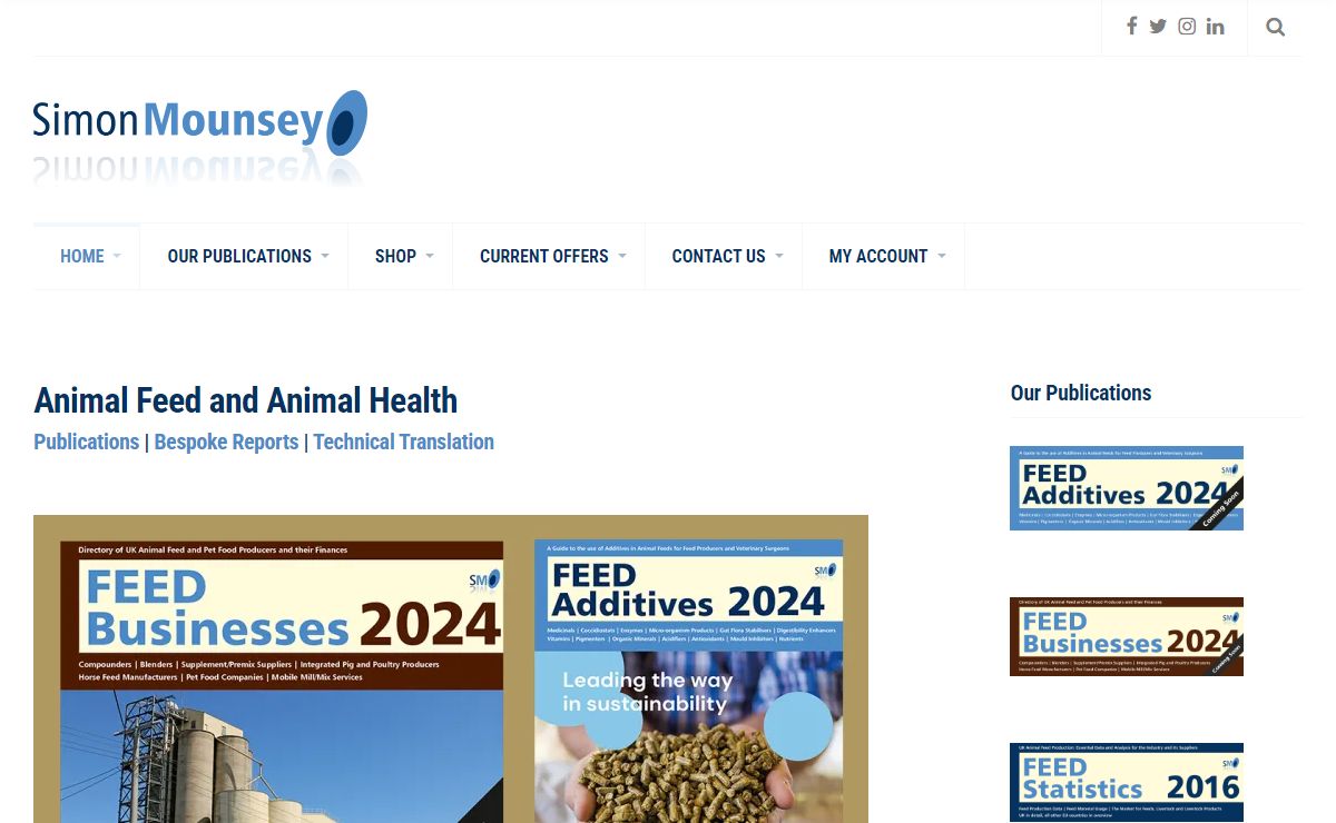 Simon Mounsey Ltd – Animal Feed and Animal Health Publications
