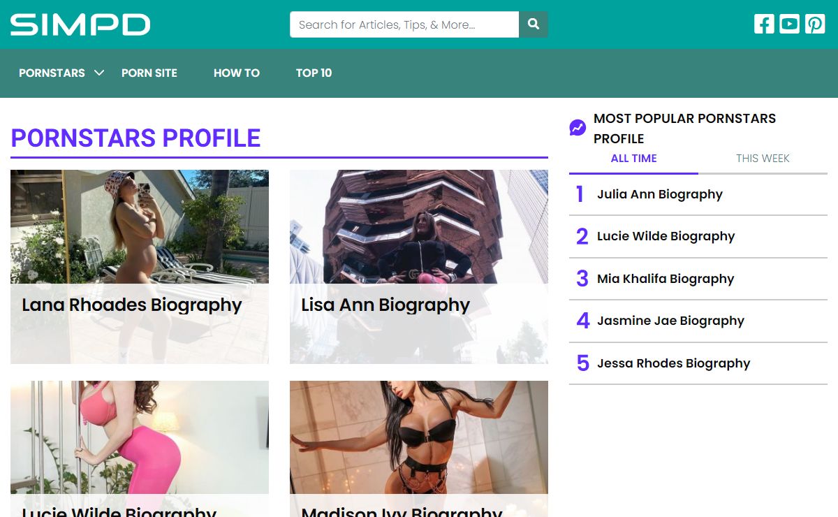 Simpd - Pornstars, Porn Sites and Porn Networks Reviews