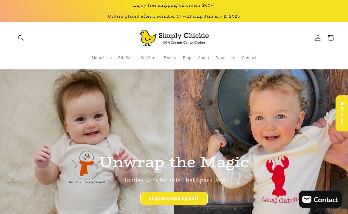 Simply Chickie | Organic cotton clothing for babies and kids