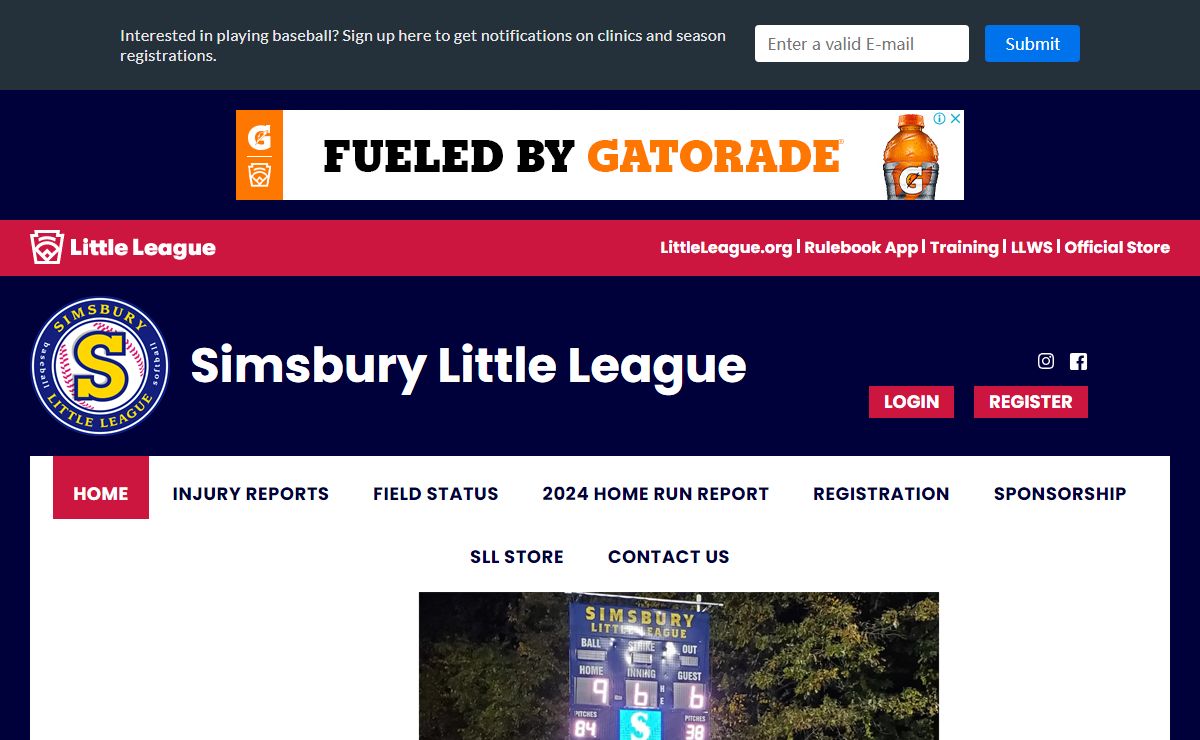 Simsbury Little League > Home