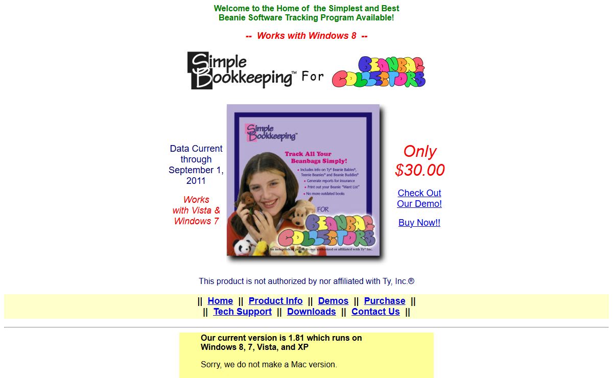 Beanie Software - Simple Bookkeeping for Beanbag Collectors