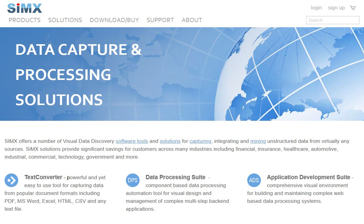 SiMX data extraction and processing tools and solutions