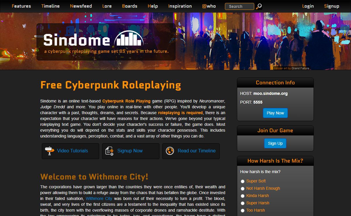 Cyberpunk Roleplaying Game | Sindome