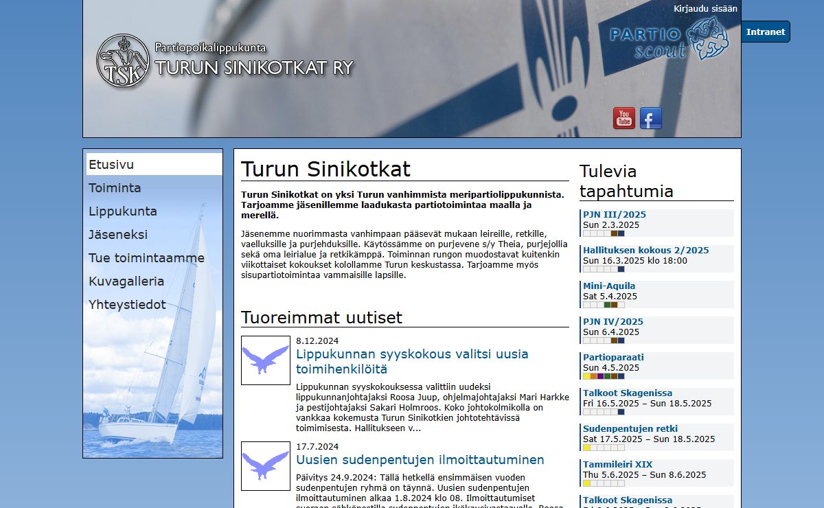 Turkulaista meripartiotoimintaa – Partiopoikalippukunta Turun Sinikotkat