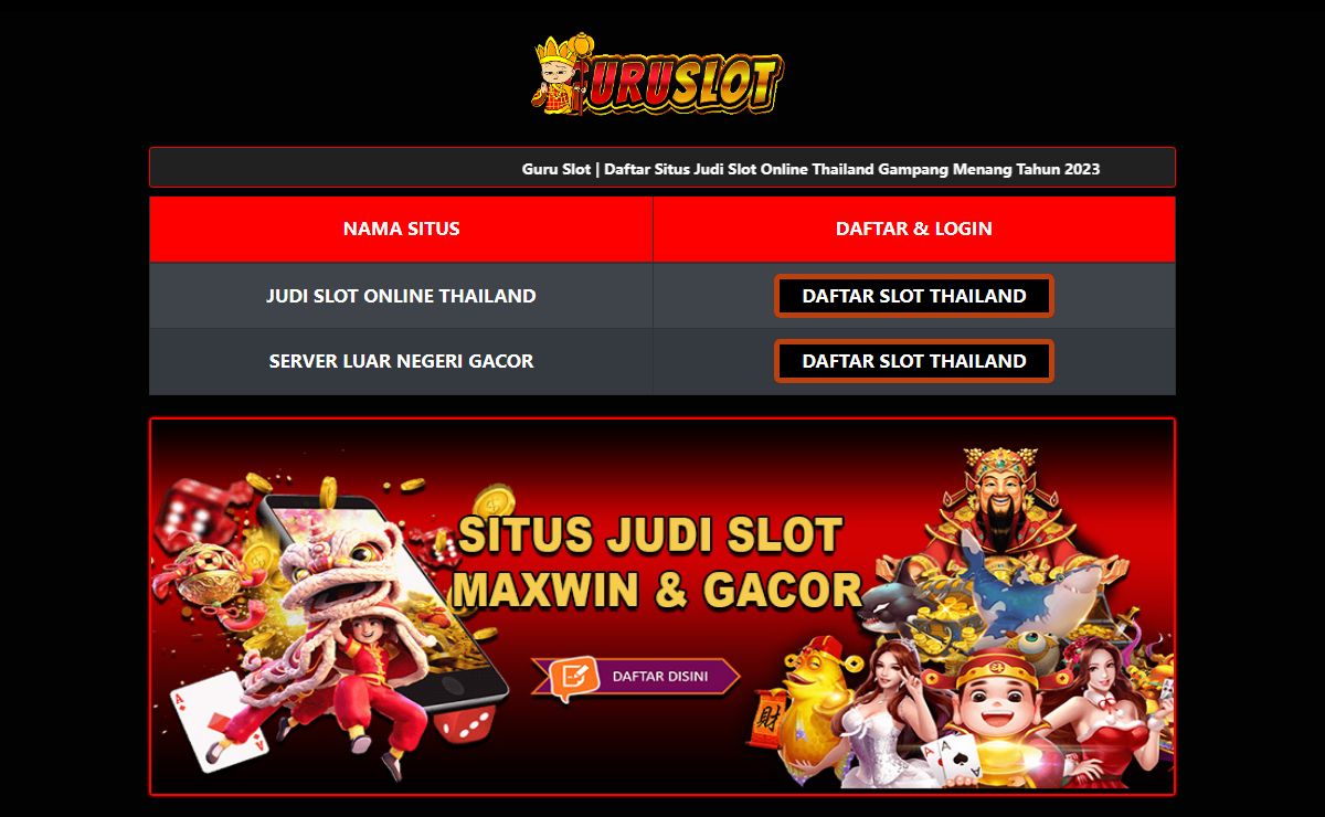 Daftar Situs Judi Slot Thailand Online Gampang Menang