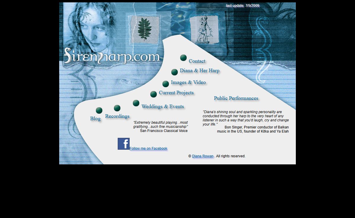 Harpist Diana Rowan - Classical, Celtic and Jewish Harp music for Weddings and Special Events