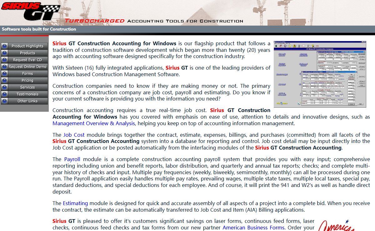 Construction Accounting Software by Sirius GT