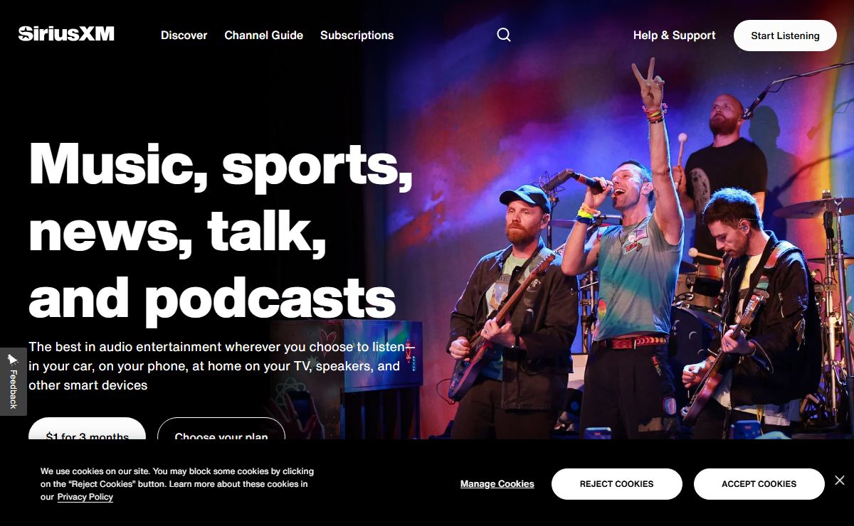 SiriusXM: Music, Sports, Talk & Podcasts, Live & On Demand