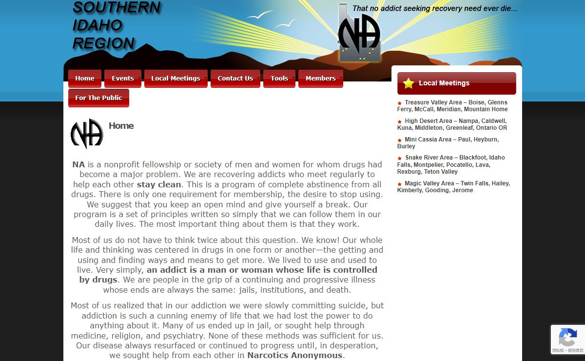 Southern Idaho Region of Narcotics Anonymous Home - Southern Idaho Region of Narcotics Anonymous