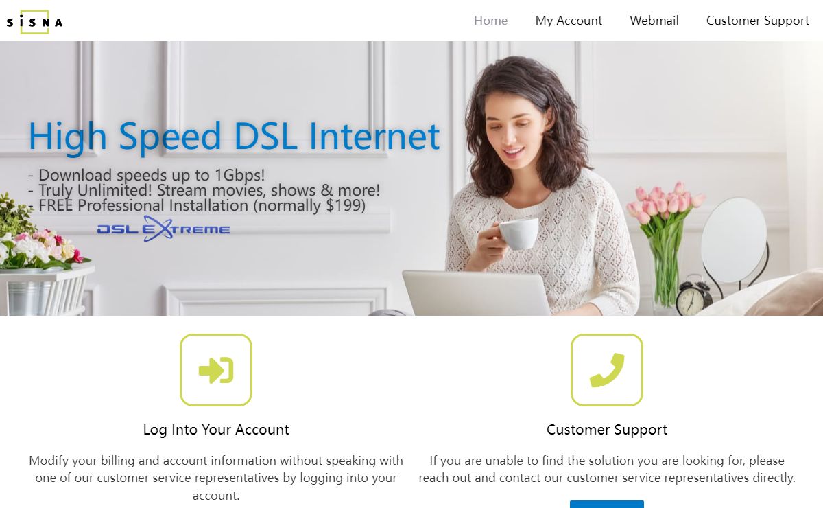 Sisna | Home Dial-Up Internet Service Provider