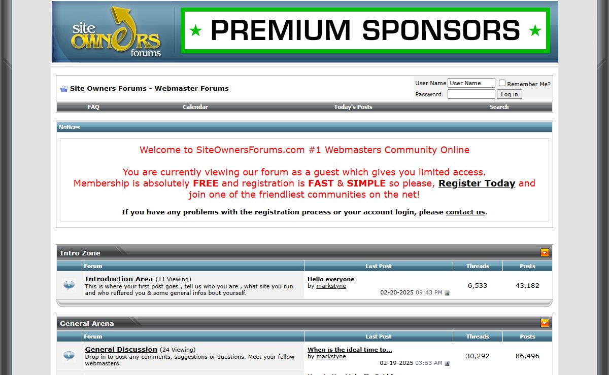 Site Owners Forums - Webmaster Forums