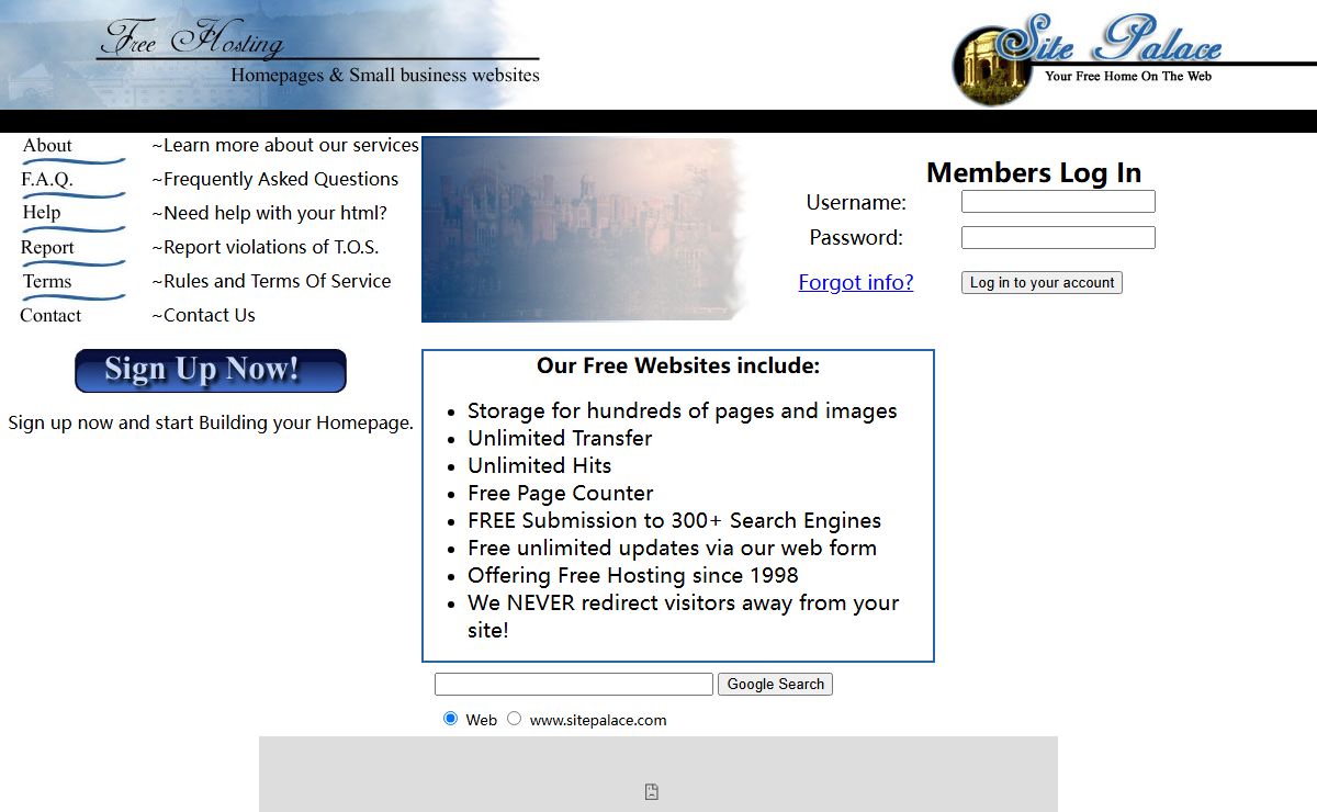 Site Palace - Your Free Home on the Web