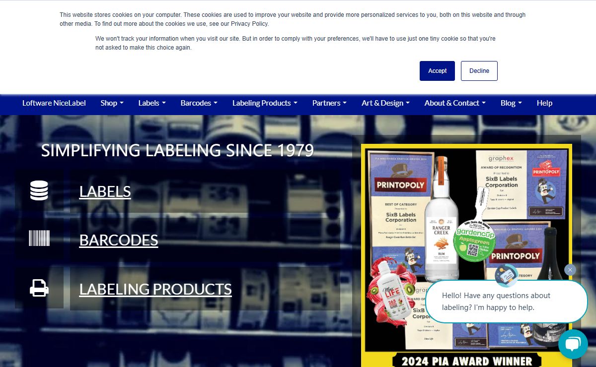 Labels, Barcodes, Labeling Products Since 1979 | SixB Labels