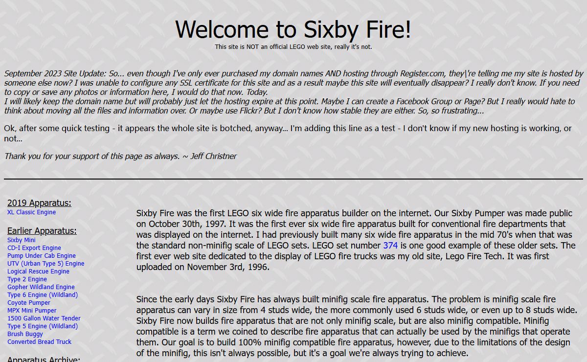 Welcome to Sixby Fire!