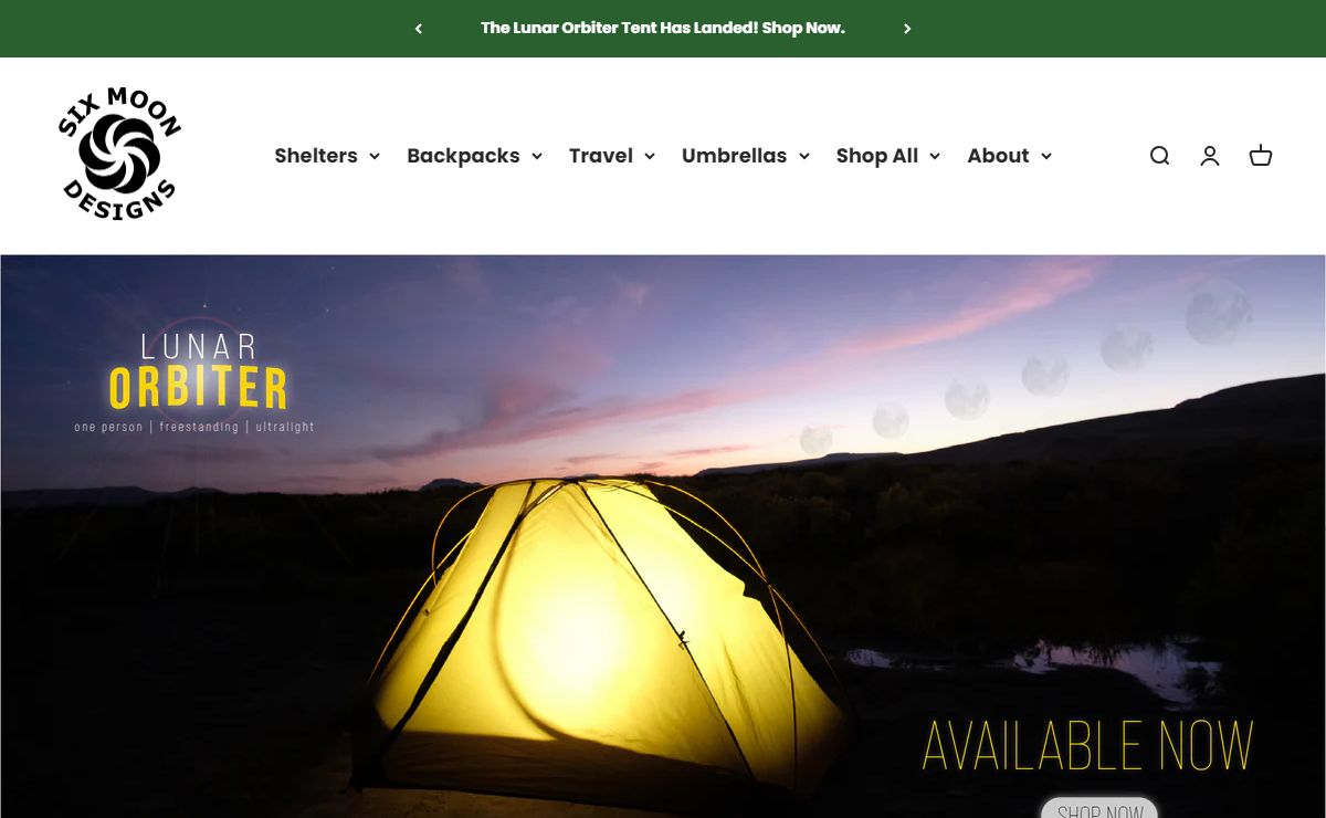 Ultralight Backpacks, Tents, Tarps, and Travel gear - Six Moon Designs