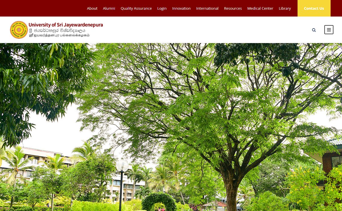 Home - USJ - University of Sri Jayewardenepura, Sri Lanka