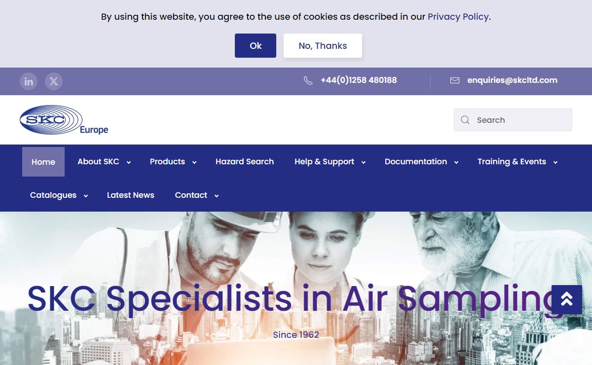 Air Sampling Products from SKC Ltd