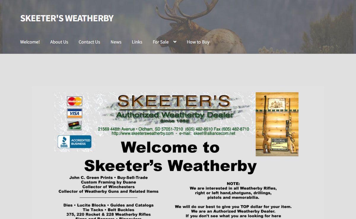 Skeeter's Weatherby - Over 40 years in the business