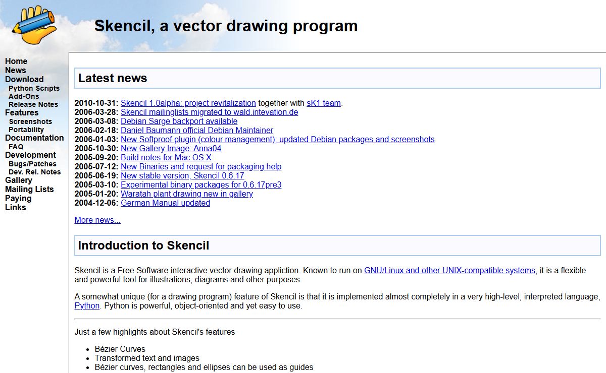 Skencil, a vector drawing program